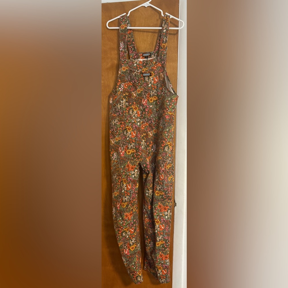 Floral Print Overalls
